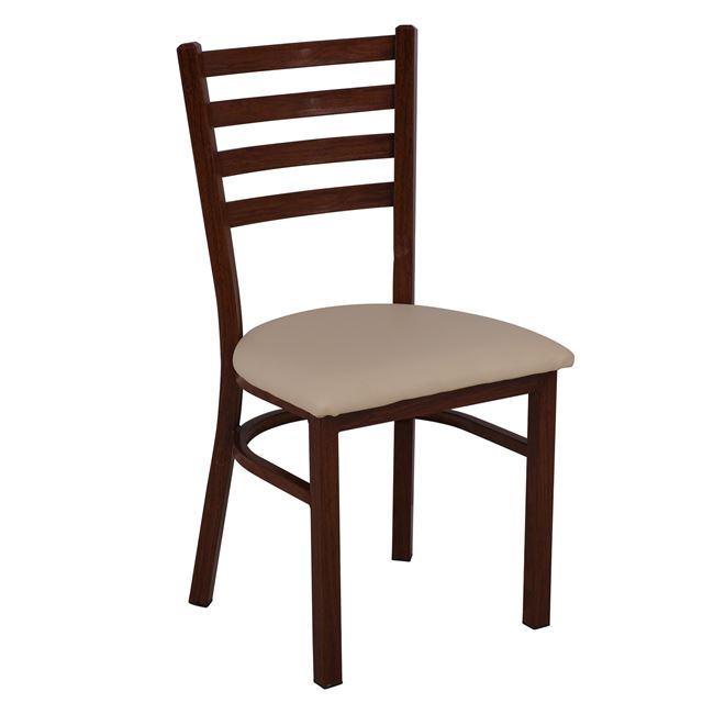 Καρέκλα “NATURALE” μεταλλικη και pu σε χρώμα μπεζ 53x51x80