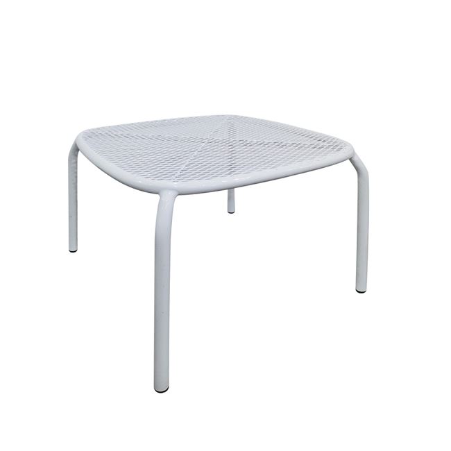 Τραπεζάκι “OLIVER” μεταλλικό σε λευκό χρώμα 43x43x33