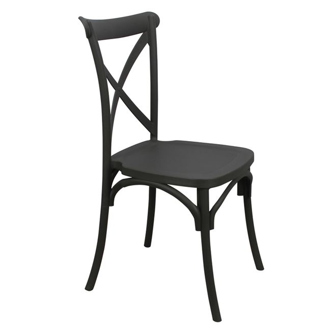 Καρέκλα "DESTINY" πολυπροπυλενίου σε χρώμα ανθρακί 48x55x91