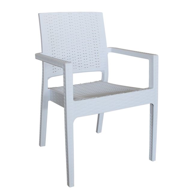 Πολυθρόνα “CORNER” πολυπροπυλενίου σε λευκό 55x57x87