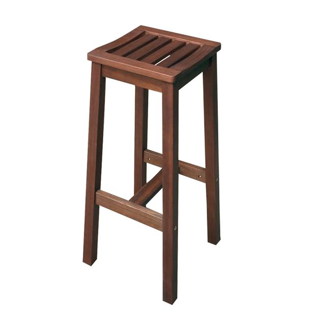 Σκαμπό “OSCAR” ξύλινο σε χρώμα καφέ 34x34x74