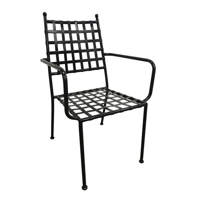 Πολυθρόνα “PATON” μεταλλική-mesh σε μαύρο χρώμα 57x65x92