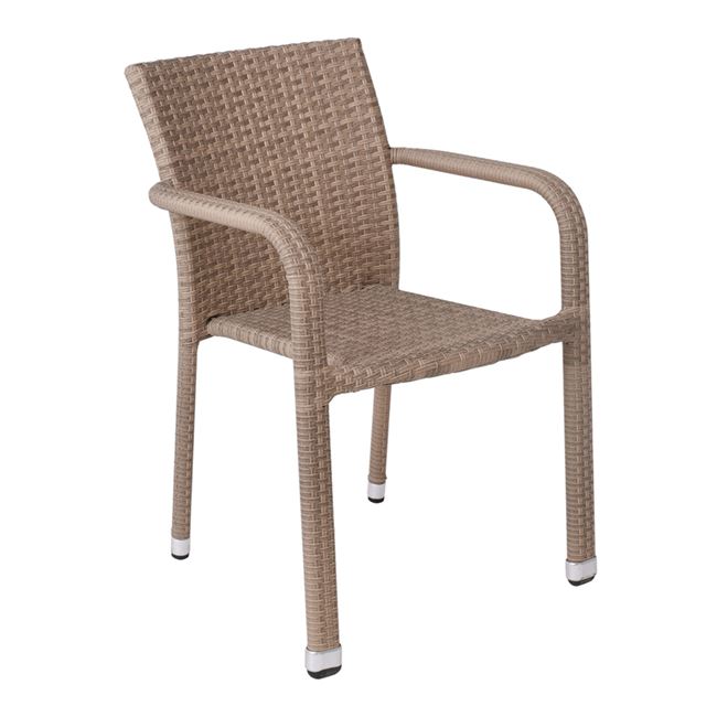 Πολυθρόνα “LANA” wicker σε χρώμα μπεζ 55x59x81