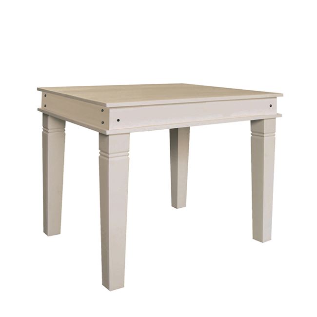Τραπέζι “MAISON KIKA” ξύλινο σε χρώμα antique λευκό 80x80x76