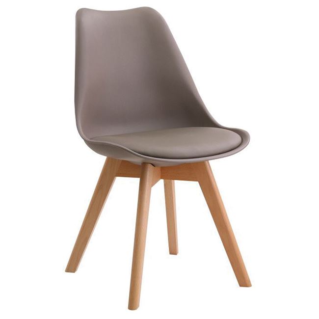 Καρέκλα “MARTIN” ξύλινη-pp σε χρώμα sand beige 49x57x82