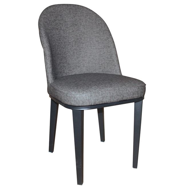 Καρέκλα “ΤΕΧ ” μεταλλική- line pu σε μαύρη-ανθρακί χρώμα 49x70x90