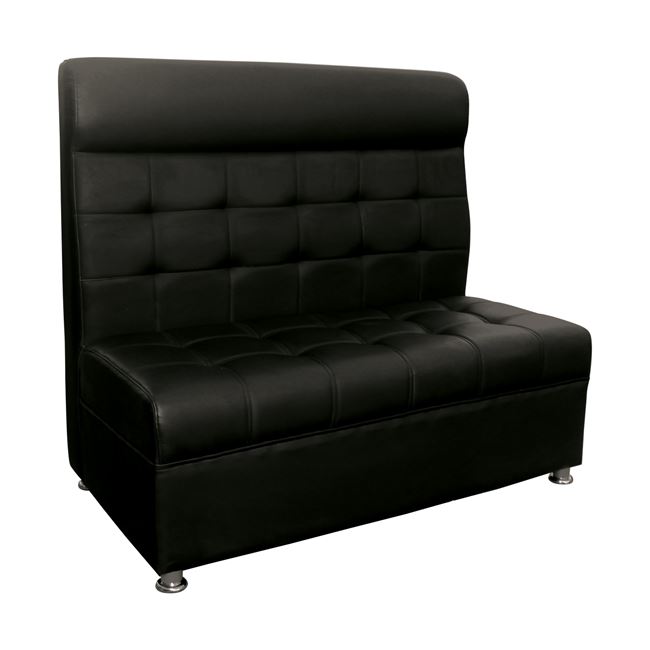 Καναπές "MOLLINS" διθέσιος από pu σε μαύρο χρώμα 120x65x110