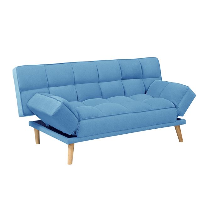 Καναπές-κρεβάτι "JAY" τριθέσιος υφασμάτινος σε μπλε χρώμα 179x90x87