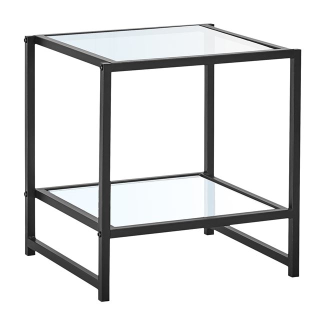 Κομοδίνο “ATOS” μεταλλικό σε χρώμα μαύρο 48x44x50