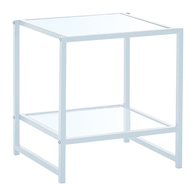 Κομοδίνο “ATOS” μεταλλικό σε χρώμα λευκό 48x44x50