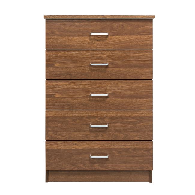 Συρταριέρα “DRAWER” με 5 συρτάρια σε χρώμα καρυδί 60x40x97