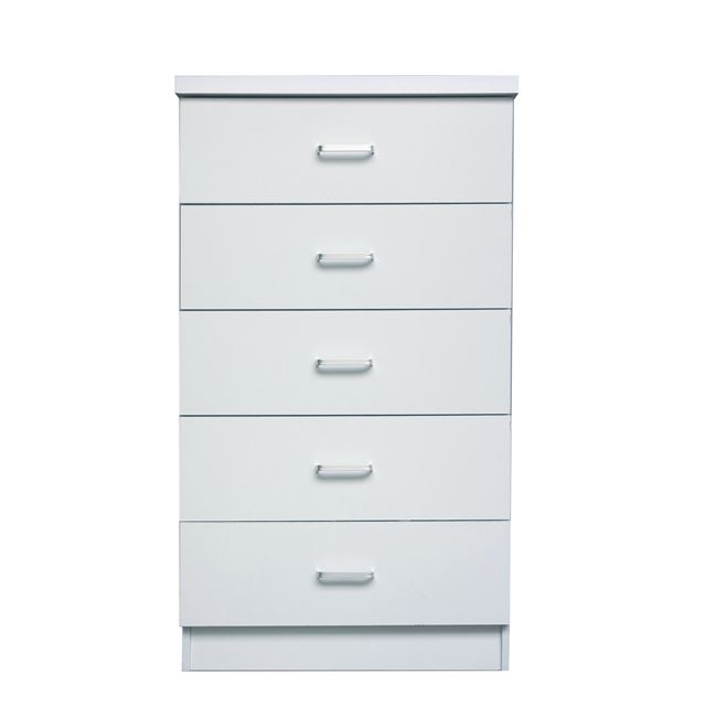 Συρταριέρα “DRAWER” με 5 συρτάρια σε χρώμα λευκό 60x40x97