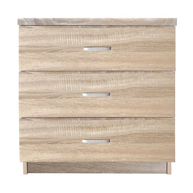 Συρταριέρα “DRAWER” με 3 συρτάρια σε χρώμα σονόμα 60x40x63