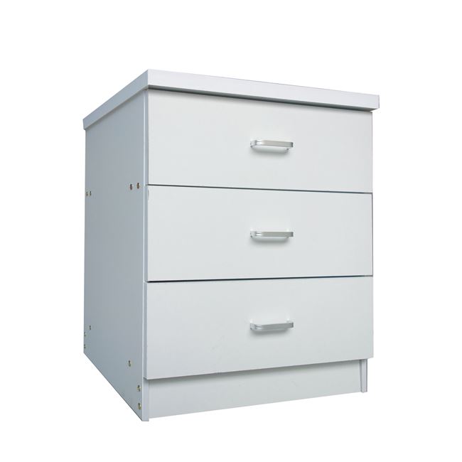 Συρταριέρα “DRAWER” με 3 συρτάρια σε χρώμα λευκό 60x40x63