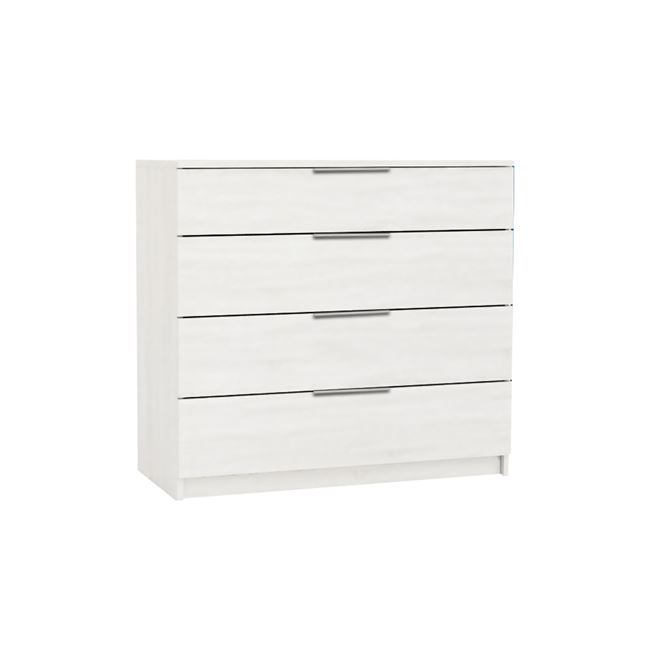Συρταριέρα “DRAWER” με 4 συρτάρια σε χρώμα λευκό 80x40x83