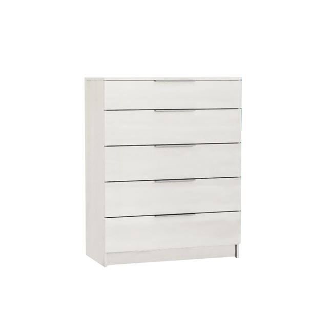 Συρταριέρα “DRAWER” με 5 συρτάρια σε χρώμα λευκό 80x40x105