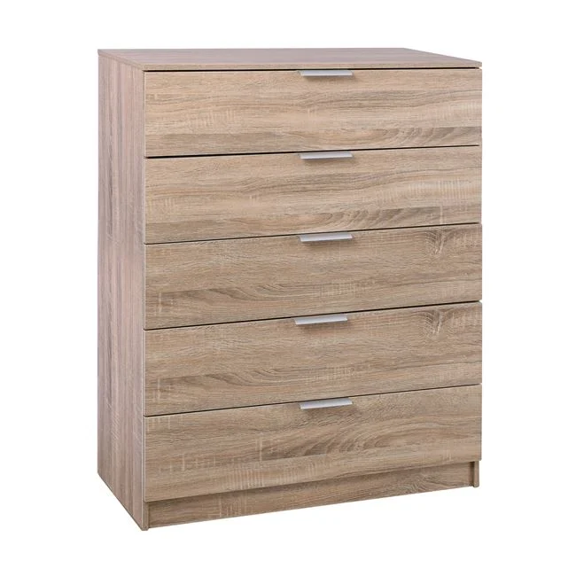 Συρταριέρα “DRAWER” με 5 συρτάρια σε χρώμα σονόμα 80x40x105
