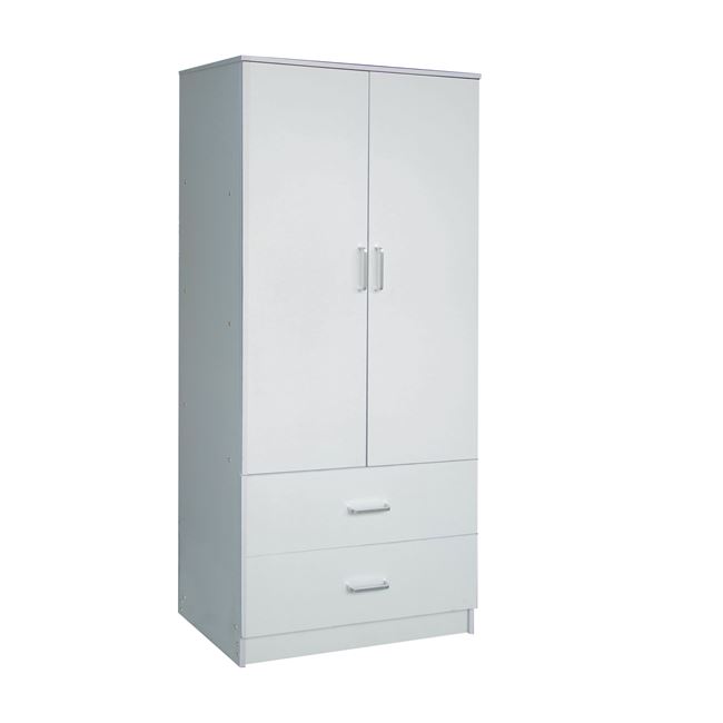 Ντουλάπα “CLOSET” δίφυλλη σε λευκό χρώμα 80x50x180