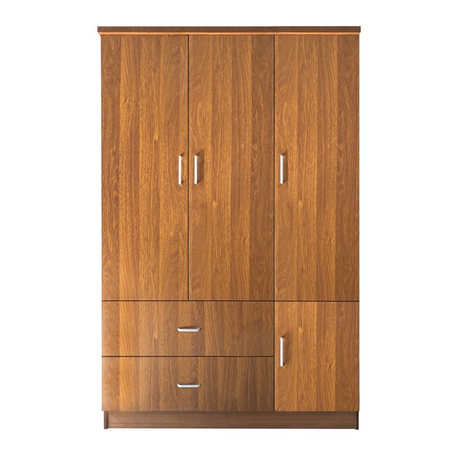 Ντουλάπα “CLOSET” τρίφυλλη σε καρυδί χρώμα 120x50x180