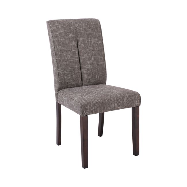Καρέκλα "CLARK" από ξύλο/ύφασμα σε χρώμα καρυδί/καφέ 47x58x94