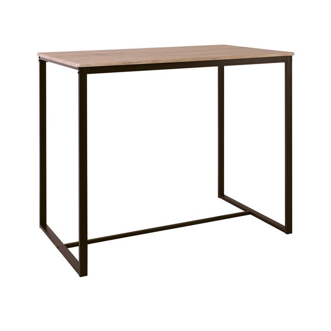Τραπέζι μπαρ “HENRY” μεταλλικό σε χρώμα καφέ/σονόμα 100x60x86