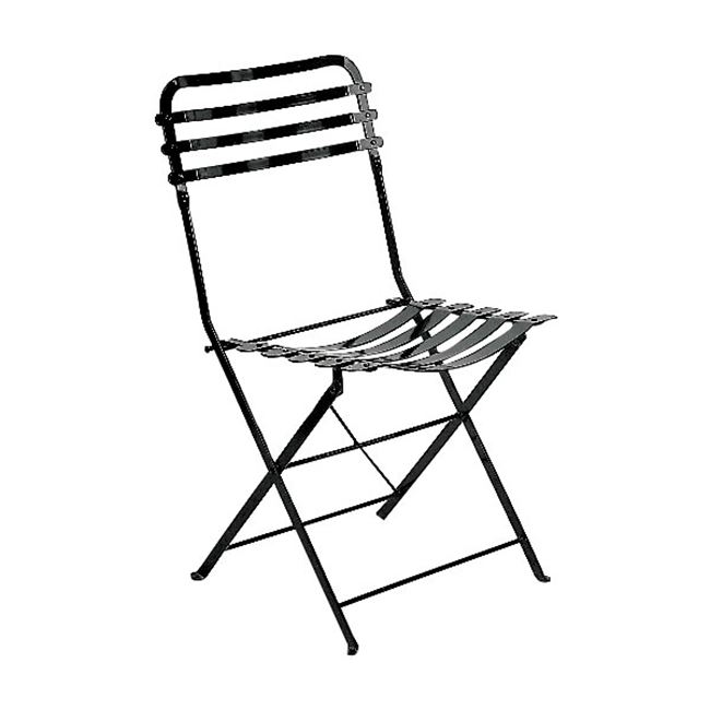 Καρέκλα “ΖΑΠΠΕΙΟΥ” πτυσσόμενη από μέταλλο σε χρώμα μαύρο 45x45x84