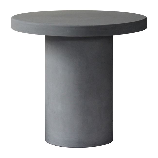 Τραπέζι “CONCRETE” από τεχνητό τσιμένο σε χρώμα γκρι Φ80×75