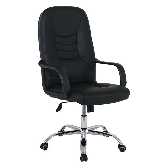 Πολυθρόνα διευθυντή”BF6550″ από pu σε μαύρο χρώμα 65x65x109/117