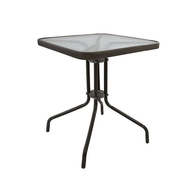 Τραπέζι “BALENO” μεταλλικό σε γκρι χρώμα 60x60x70