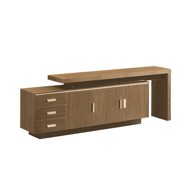 Ντουλάπι χαμηλό “ALPINE” σε χρώμα καφέ-δρυς 220x40x76