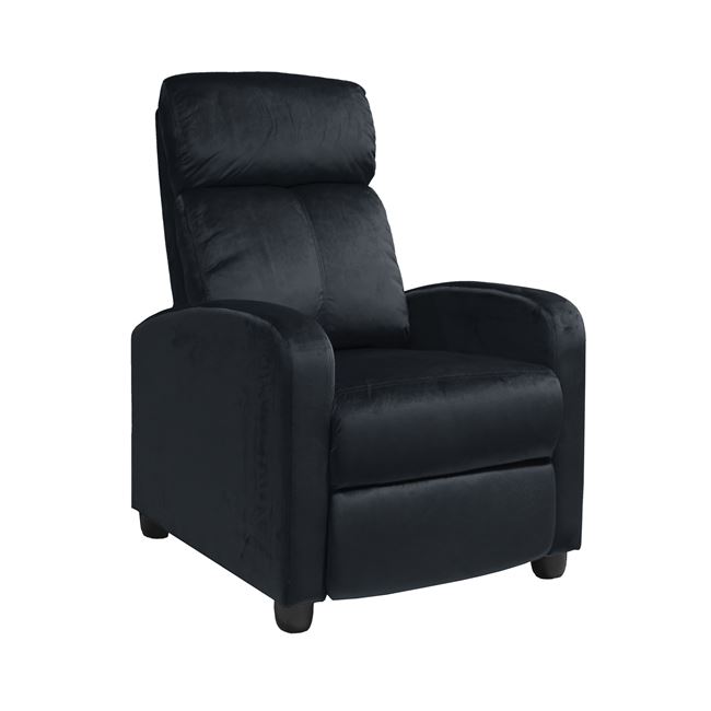 Πολυθρόνα “PORTER” από ύφασμα σε χρώμα μαύρο 68x86x99