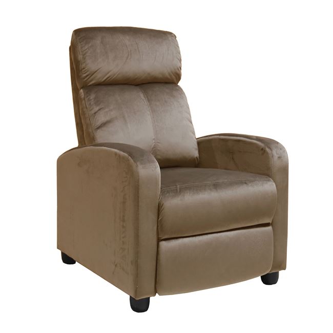Πολυθρόνα “PORTER” από ύφασμα σε χρώμα καφέ 68x86x99