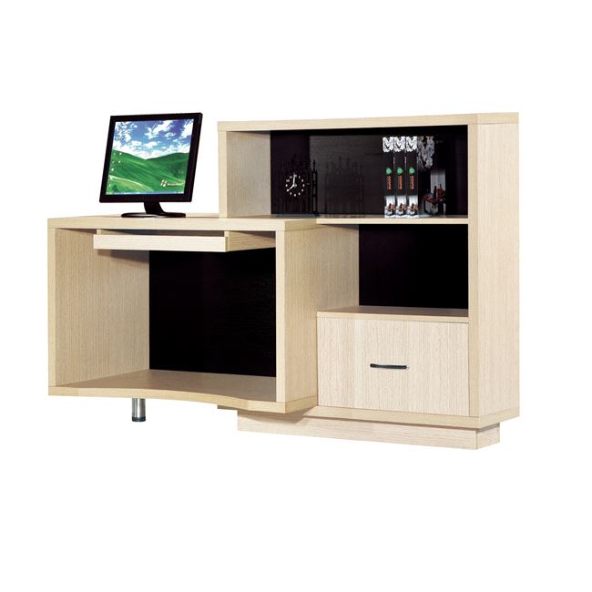 Γραφείο reception “PROGRESS” σε χρώμα μαύρο/φυσικό 160x60x110