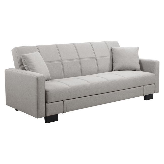 Καναπές κρεβάτι “KELSO” τριθέσιος από ύφασμα σε χρώμα γκρι 197x81x80