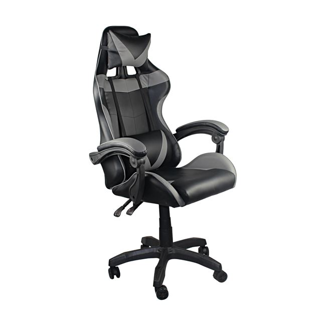 Πολυθρόνα gaming “BF7850” από PU σε χρώμα μαύρο/γκρι 63x70x117/127