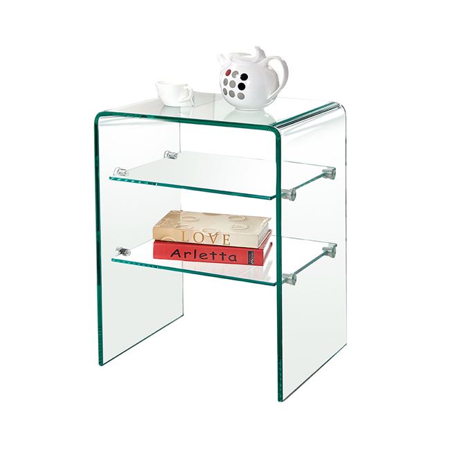 Ραφιέρα “GLASSER” από διάφανο γυαλί 50x40x58