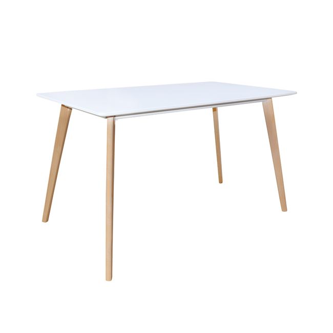 Τραπέζι “MARTIN” από mdf σε χρώμα φυσικό/λευκό 120x70x75