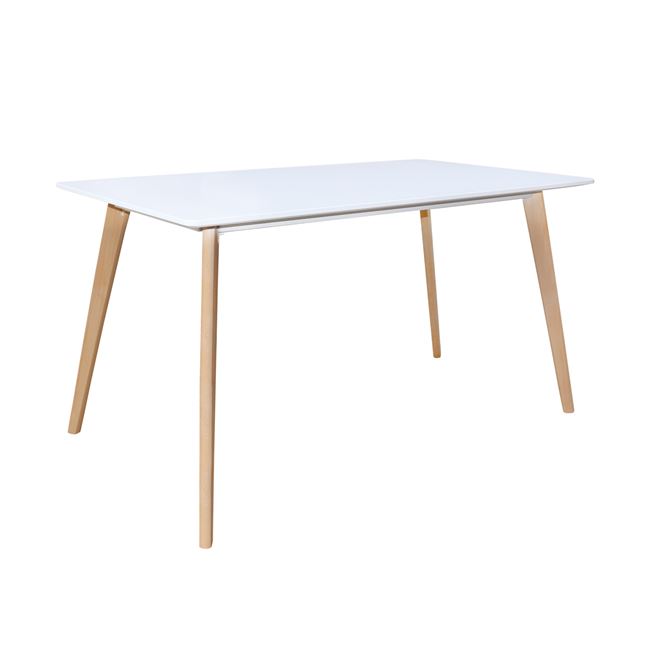Τραπέζι “MARTIN” από mdf σε χρώμα φυσικό/λευκό 120x70x75