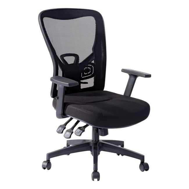 Πολυθρόνα γραφείου “BF2970” από ύφασμα mesh σε μαύρο χρώμα 63x65x99