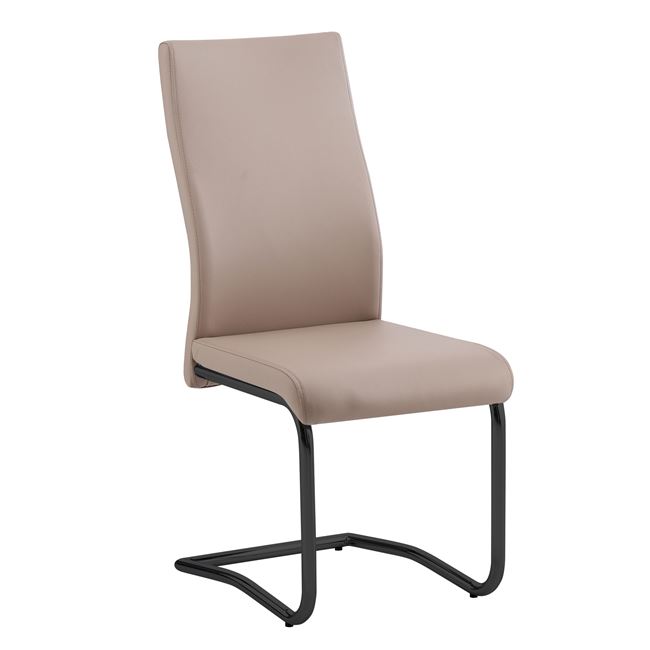 Καρέκλα “BENSON” από μέταλλο/pvc σε χρώμα μαύρο/cappuccino 46x52x97