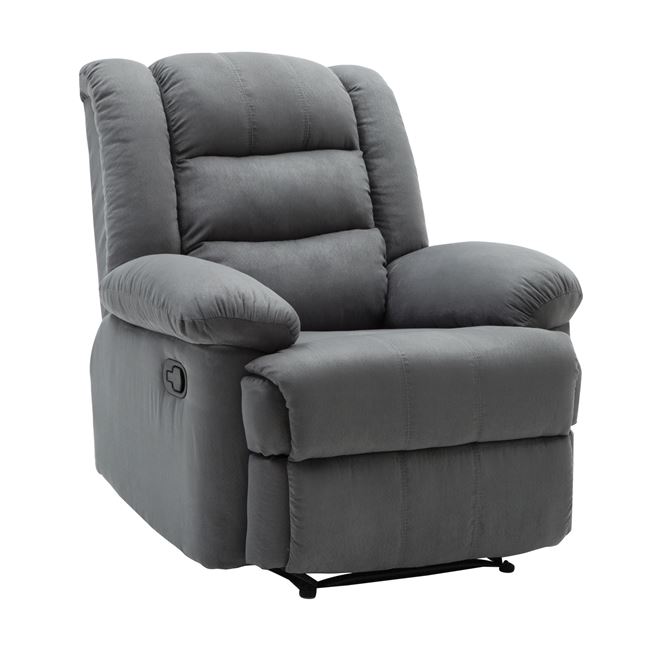 Πολυθρόνα relax “JULIA” από ύφασμα σε γκρι χρώμα 93x90x100