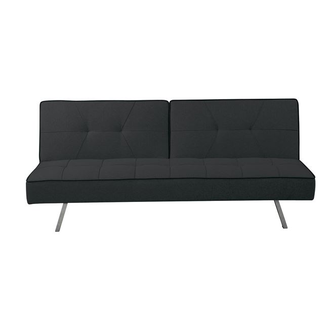 Καναπές-κρεβάτι τριθέσιος “TAPE” από ύφασμα σε μαύρο χρώμα 175x82x77