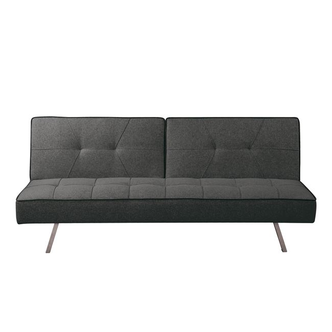 Καναπές-κρεβάτι τριθέσιος “TAPE” από ύφασμα σε ανθρακί χρώμα 175x82x77