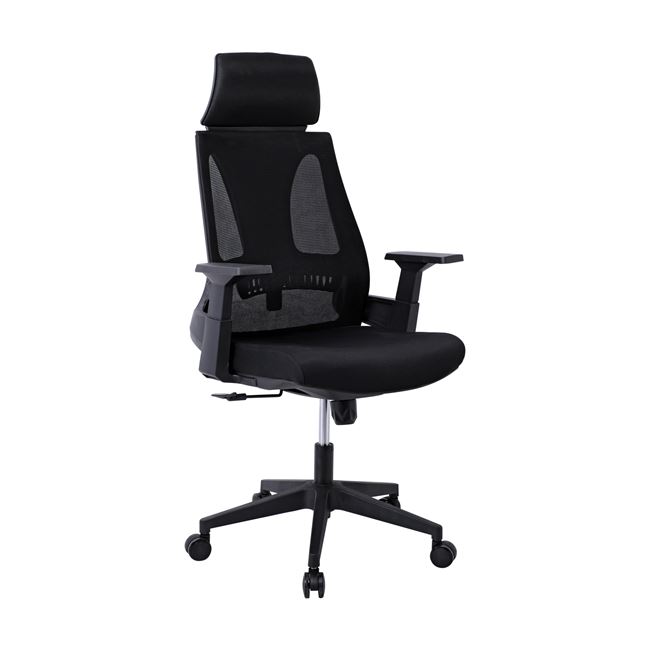 Πολυθρόνα διευθυντή “BF8750” από ύφασμα mesh σε μαύρο χρώμα 65x64x127