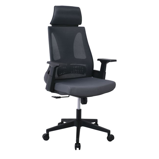 Πολυθρόνα διευθυντή “BF8750” από ύφασμα mesh σε γκρι χρώμα 65x64x127