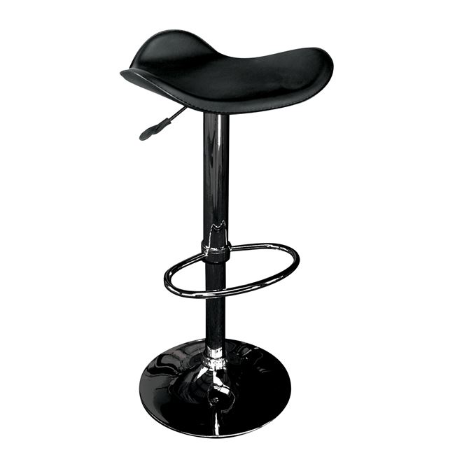 Σκαμπώ μπαρ “SADDLE” από μέταλλο/MDF σε μαύρο χρώμα 45x43x85
