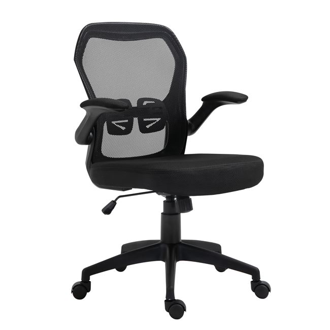 Πολυθρόνα γραφείου “BF2920W” από ύφασμα mesh σε μαύρο χρώμα 60x60x105