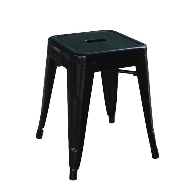 Σκαμπώ “RELIX” από μέταλλο σε μαύρο χρώμα 39x39x46