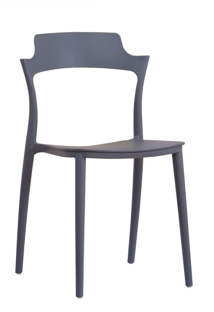 Καρέκλα πολυπροπυλενίου σε γκρι χρώμα 61x48x82
