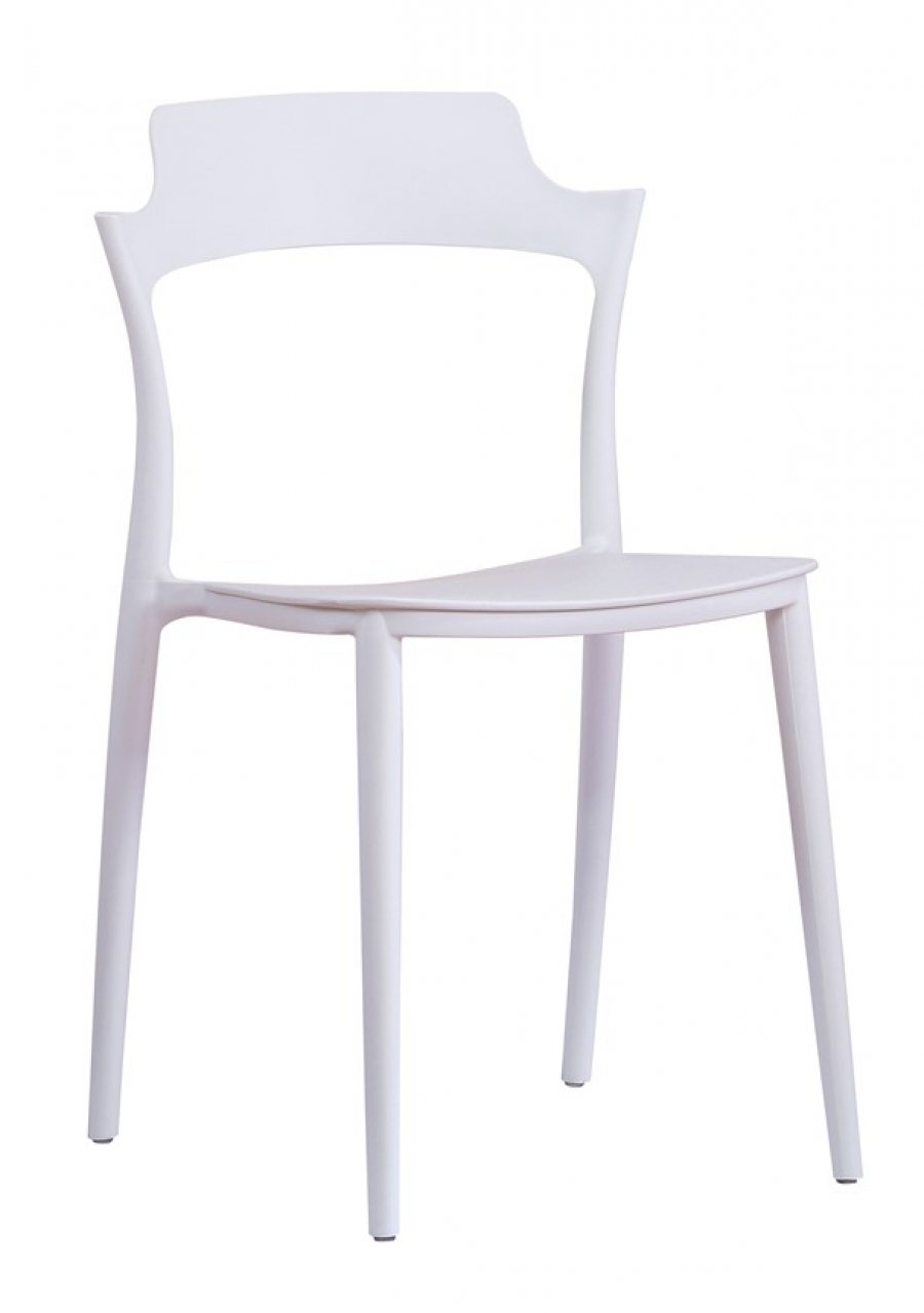Καρέκλα πολυπροπυλενίου σε λευκό χρώμα 61x48x82